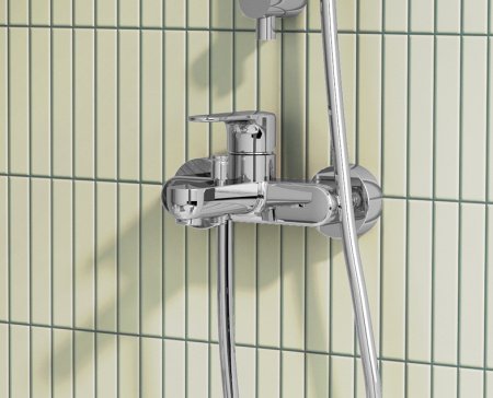 Смеситель для ванны с душем Vitra Root Round A42725EXP хром