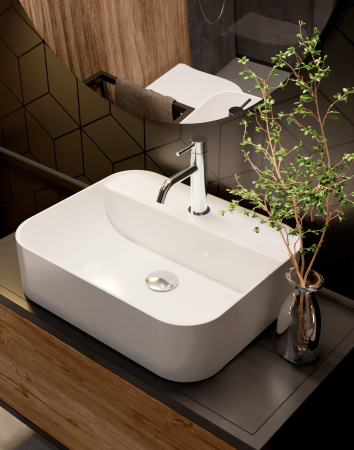 Раковина накладная 50.5см AQUAme AQM5001 белый