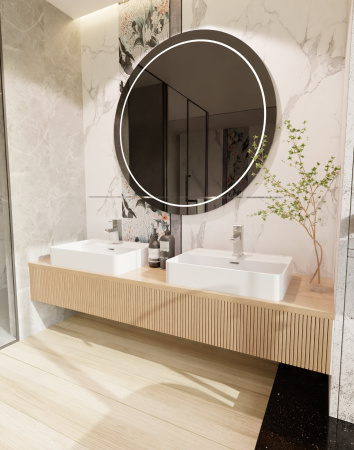 Раковина накладная 59см AQUAme AQM5004 белый