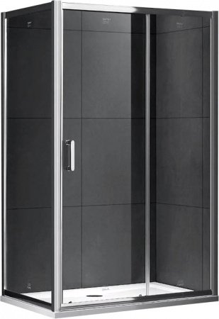 Душевой угол GEMY Victoria 140x75x190 профиль хром, стекло прозрачное
