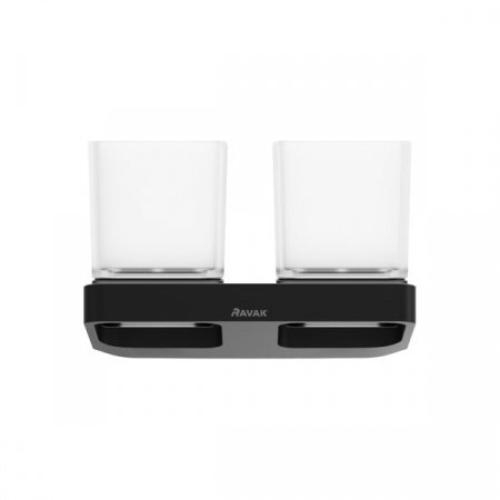 Стакан для ванной двойной Ravak 10° black TD 220.20 черный матовый