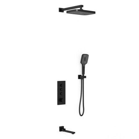Душевой комплект Vincea VSFW-433T1MB встраиваемый, термостатический, 3 режима, черный
