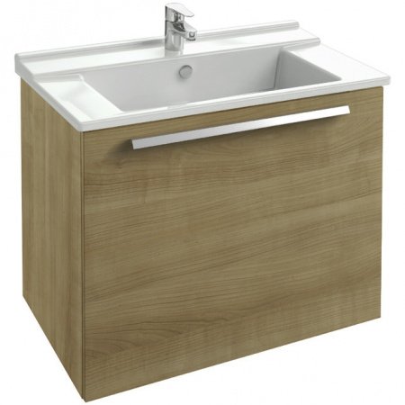 Тумба под раковину Jacob Delafon Struktura 77 подвесная 1 ящик Белый блестящий