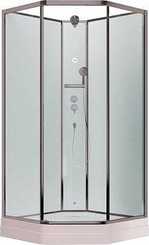 Душевая кабина Timo Ilma ILMA-701 100x100x255 профиль черный матовый, стекло прозрачное