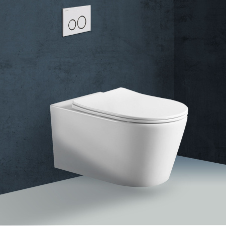 Унитаз подвесной безободковый Vincea Cute VT1-24 белый, с сиденьем микролифт