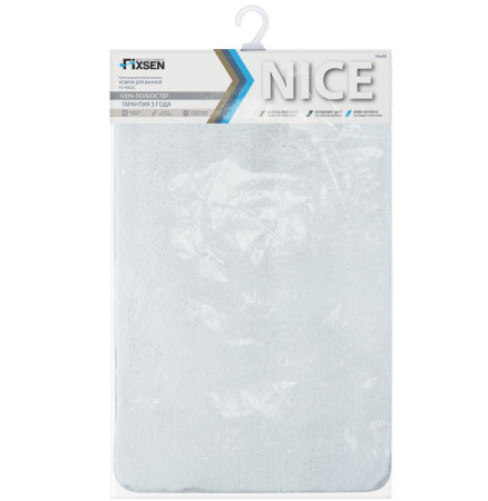 Коврик для ванной Fixsen Nice, голубой, 1-ый (50х80 см), FX-9002C