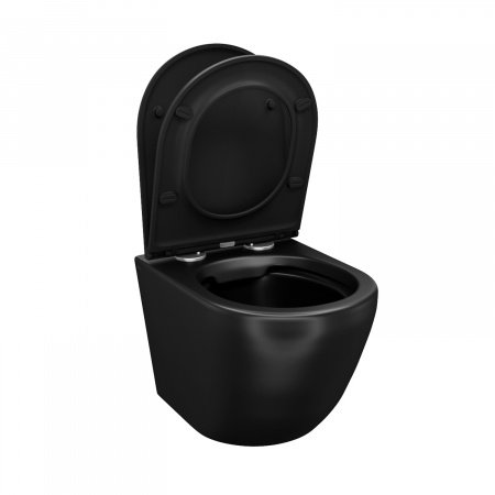Унитаз подвесной IDDIS Blanco BLAR3BMi25 черный матовый, с сиденьем микролифт