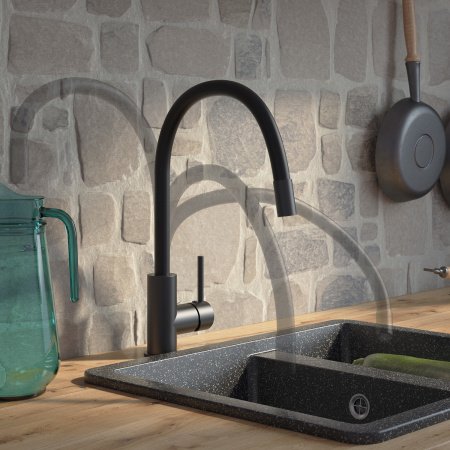 Смеситель для кухни IDDIS Kitchen 360 K36BLJ0i05 черный матовый