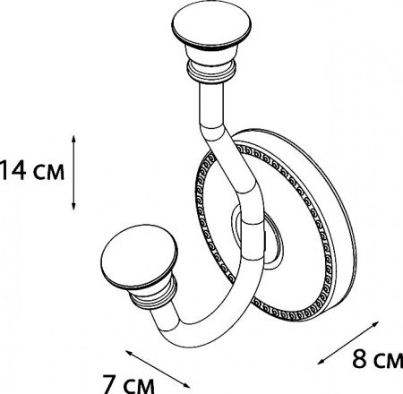 Двойной крючок Fixsen Adele FX-55005 Хром