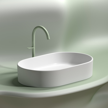 Раковина накладная 60см Ceramica Nova Element CN6048MW белый матовый