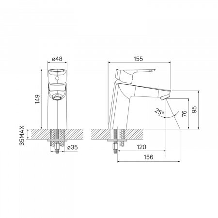 Смеситель для раковины IDDIS Vibe VIBSB00i01 хром глянцевый