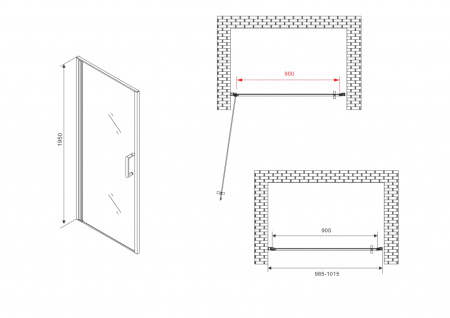 Душевая дверь ABBER Sonnenstrand AG04100M