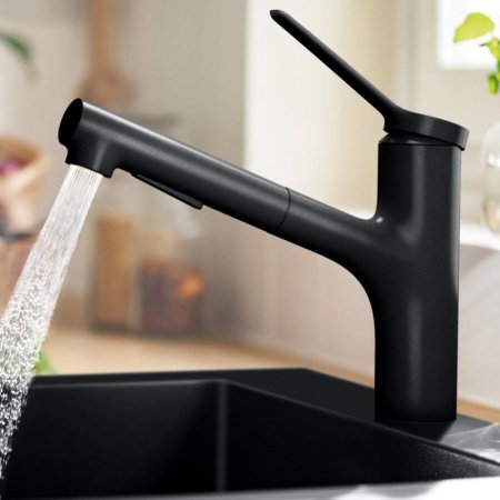 Смеситель для кухни Hansgrohe Zesis M33 74803670 черный матовый