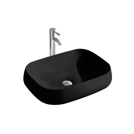 Раковина накладная 56см Aquatek Вега AQ5526-MB черный матовый