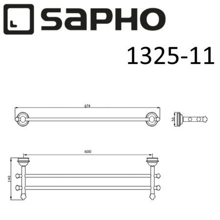 Полотенцедержатель Sapho ASTOR 1325-11 хром
