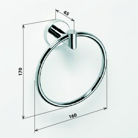 Кольцо для полотенец Bemeta Omega 104204062 Глянец