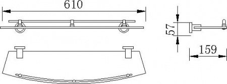 Полка Rush Victoria VI71620 Хром