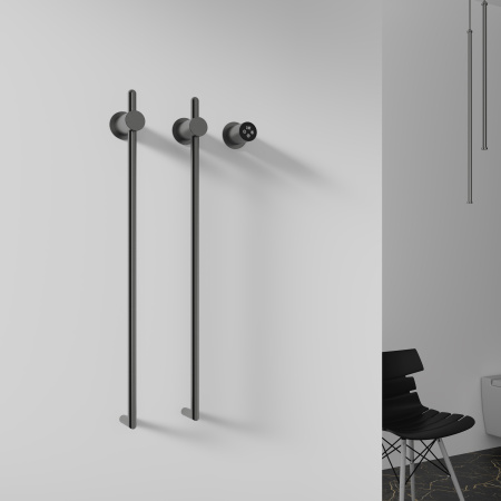 Полотенцесушитель электрический встраиваемый WONZON & WOGHAND LEIPZIG, Темный графит (WW-AL3621-GM)