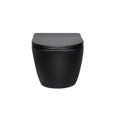 Унитаз подвесной безободковый Vincea Globo VT1-14SMB черный матовый, с сиденьем микролифт
