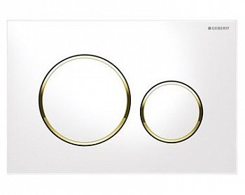 Кнопка смыва Geberit Sigma 20 115.882.KK.1 белый/золотой