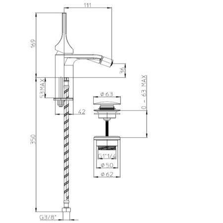 Смеситель для биде Bossini Apice E89601.030 хром
