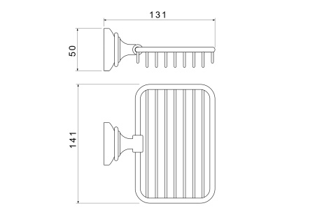 Мыльница-решетка Aquatek Классик AQ4533MB черный матовый