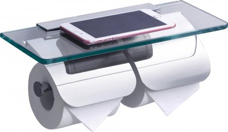 Держатель туалетной бумаги Rush Edge ED77132 двойной Хром