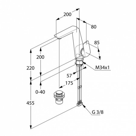 Смеситель для раковины Kludi Ameo 410250575 хром