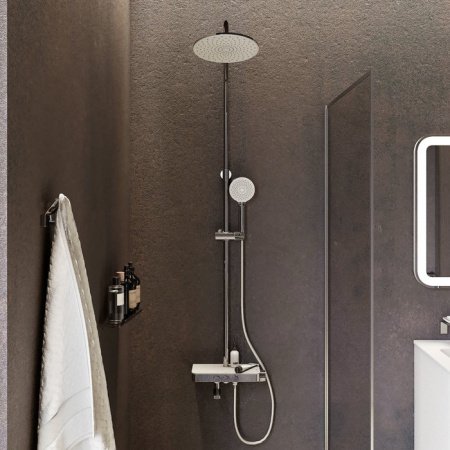 Душевая стойка IDDIS Shelfy SHESBBTi06 хром