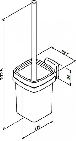 Ершик для унитаза AM PM Gem A9033400 Хром