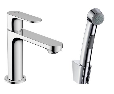 Смеситель для раковины с гигиеническим душем Hansgrohe Rebris S 72215000 хром