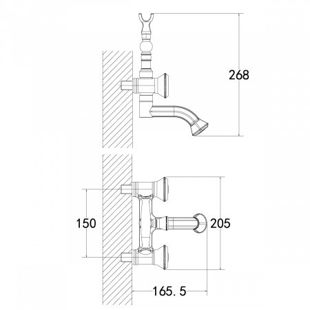 Смеситель для ванны с душем Lemark Jasmine  LM6614ORB черная бронза