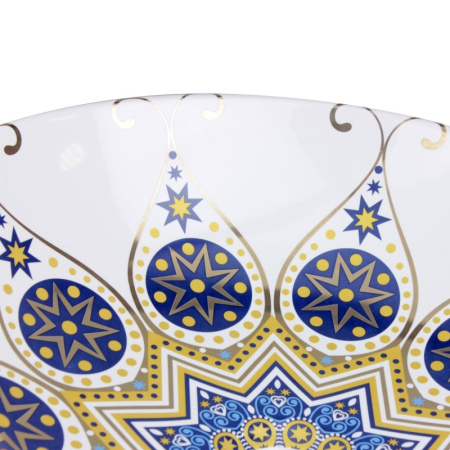 Раковина чаша Bronze de Luxe Lotos 5008, белый/синий