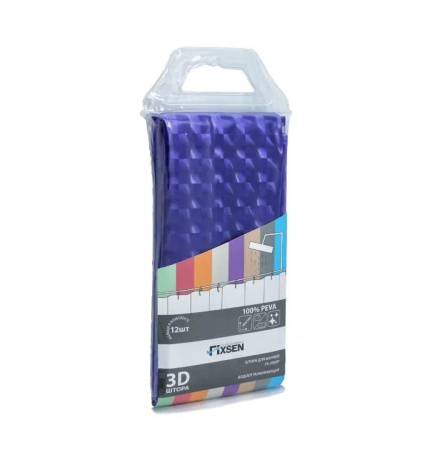 Шторка для ванной Fixsen FX-3003P фиолетовая