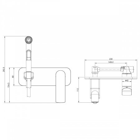 Смеситель для биде Lemark Allegro LM5919CW хром/белый