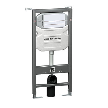 Система инсталляции для унитазов CERAMICA NOVA Envision CN1002W с кнопкой смыва Flat цвет белый, креплениями