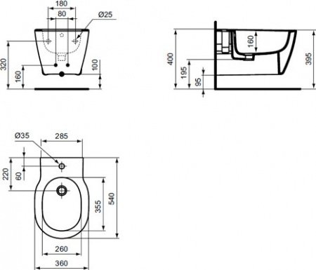 Биде подвесное Ideal Standard Connect E772201