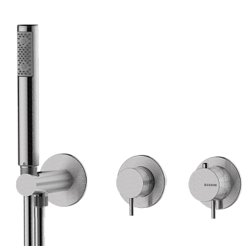 Термостат для душа на 2 потребителя Bossini Nobu INZ227.075 матовая нерж. сталь