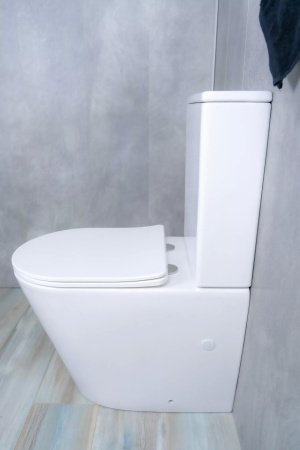 Унитаз напольный безободковый GID Tr2179 с сиденьем микролифт, белый