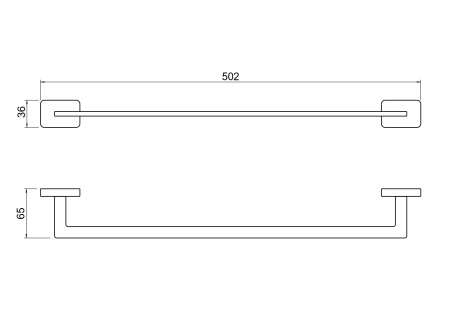 Полотенцедержатель 45см Aquatek Либра AQ4320CR хром