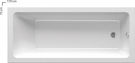 Акриловая ванна Ravak 10° 170x75  CA71000000 белая