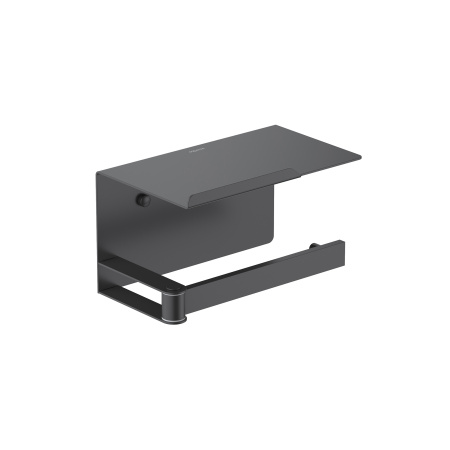 Держатель туалетной бумаги с полкой Aquatek Либра AQ4929MB черный матовый