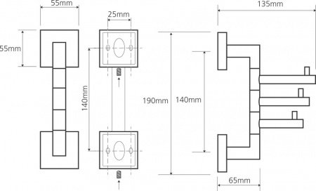 Крючки для полотенец Bemeta Beta 132206072 Хром