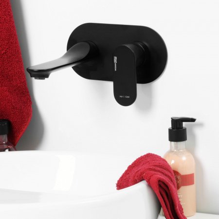 Смеситель для раковины WasserKraft Elbe 7430 черный матовый