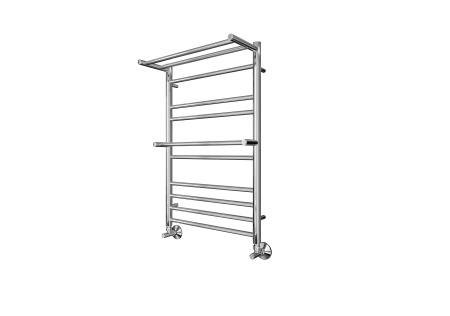 Полотенцесушитель водяной Aquatek Альфа AQ RRP1080CH 80х50 с полкой, хром