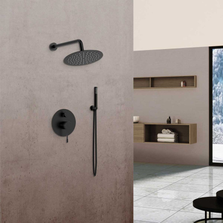 Встраиваемая душевая система со смесителем Vincea Desire VSFW-1D1MB черный матовый