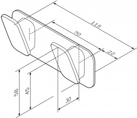 Крючок для полотенец AM PM Inspire 2.0 A50A35600 двойной Хром