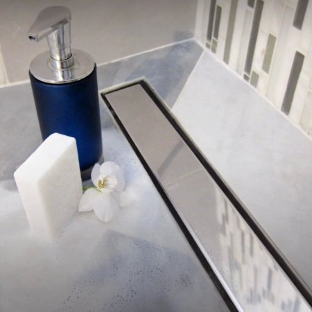 Душевой лоток 45см Veconi Klasik V450K решетка хром