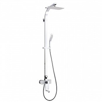 Душевая стойка Lemark Melange LM4962CW хром/белый