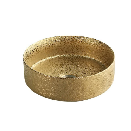 Раковина накладная 35см Point Виктория PN43064GB золото матовое